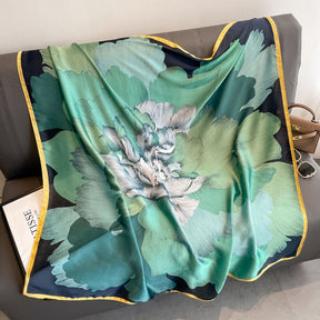 S11001  110*110 cm Printed Silk-Look Large Square Scarf