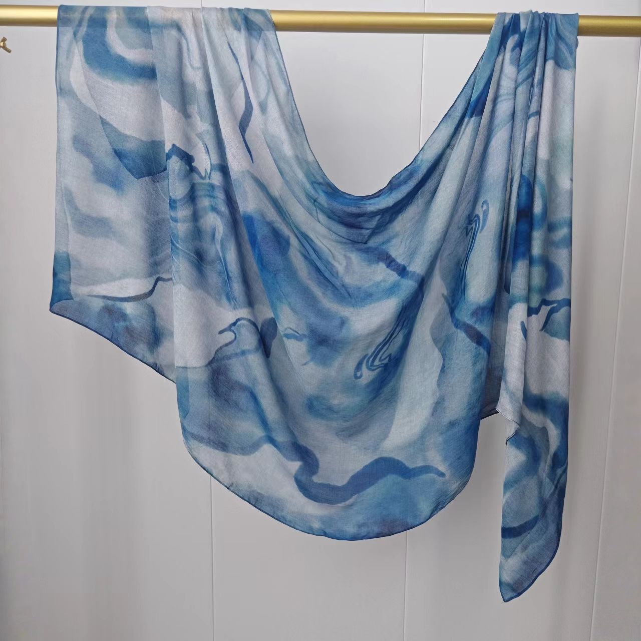 JB020  Fashion Single Stitch Printed Modal Hijab