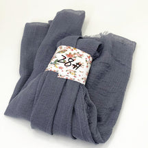 WJ01  Plain Seersucker Crinkle Fringe Edge Large Hijab