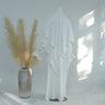 White + HJ908 double layer headscarf