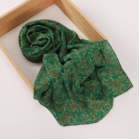 MSL358  Rose flower print hijab (MOQ:2 pieces)