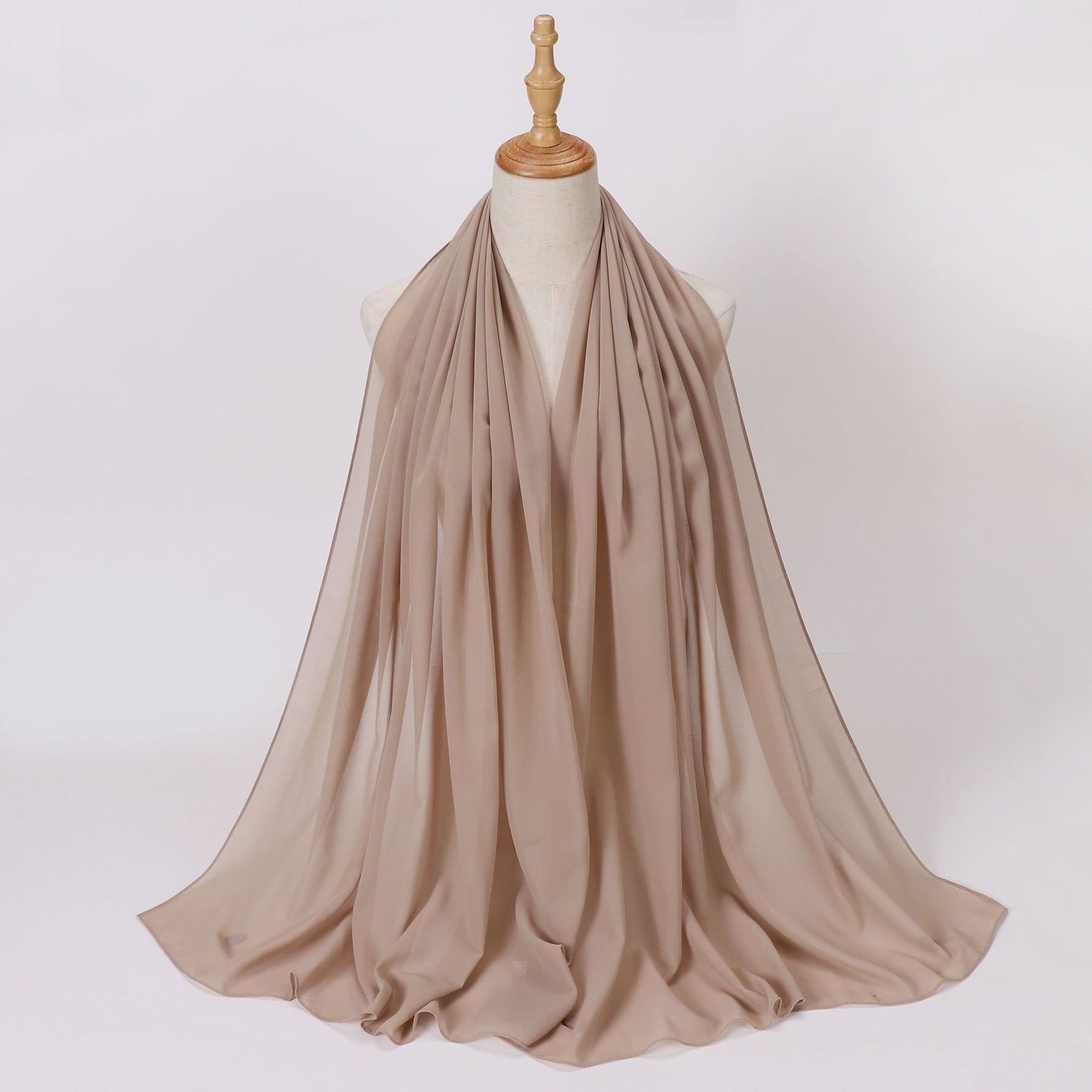 W-0062  Solid color pearl chiffon long scarf hijab veil scarf