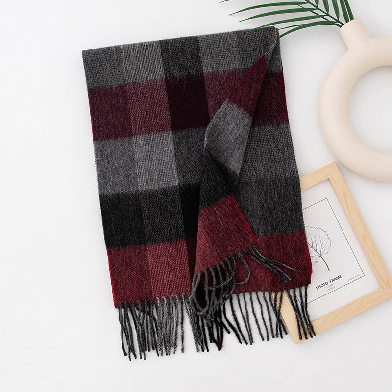 FHY24-7011 Wool, versatile tassels, fashionable and warm scarf  hijab  winter scarf  printed scarf