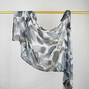 BF007  Polyester-cotton tie-dye watercolor hijab
