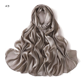 YZ291  Striped Satin Long Scarf Shawl