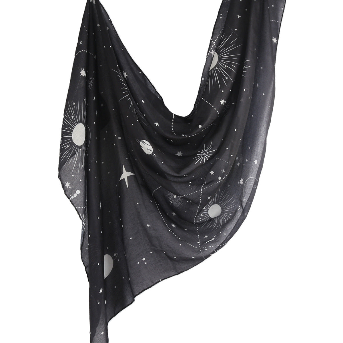 WJ001  Printed Tie-Dye Polyester Long Hijab