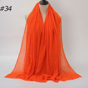 BS414 Plain Crinkled Cotton Hijab