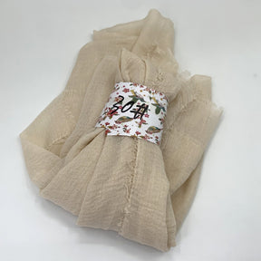 WJ01  Plain Seersucker Crinkle Fringe Edge Large Hijab
