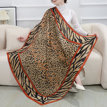 S11001  110*110 cm Printed Silk-Look Large Square Scarf