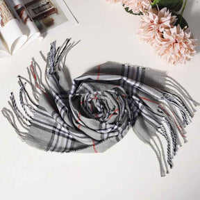 TL-32  Fashion Plaid Faux Cashmere Scarf