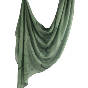 WJ001  Printed Tie-Dye Polyester Long Hijab