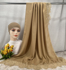 HY002  Elegant Plain Breathable Modal Hijab + Undercap Set
