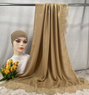 HY002  Elegant Plain Breathable Modal Hijab + Undercap Set