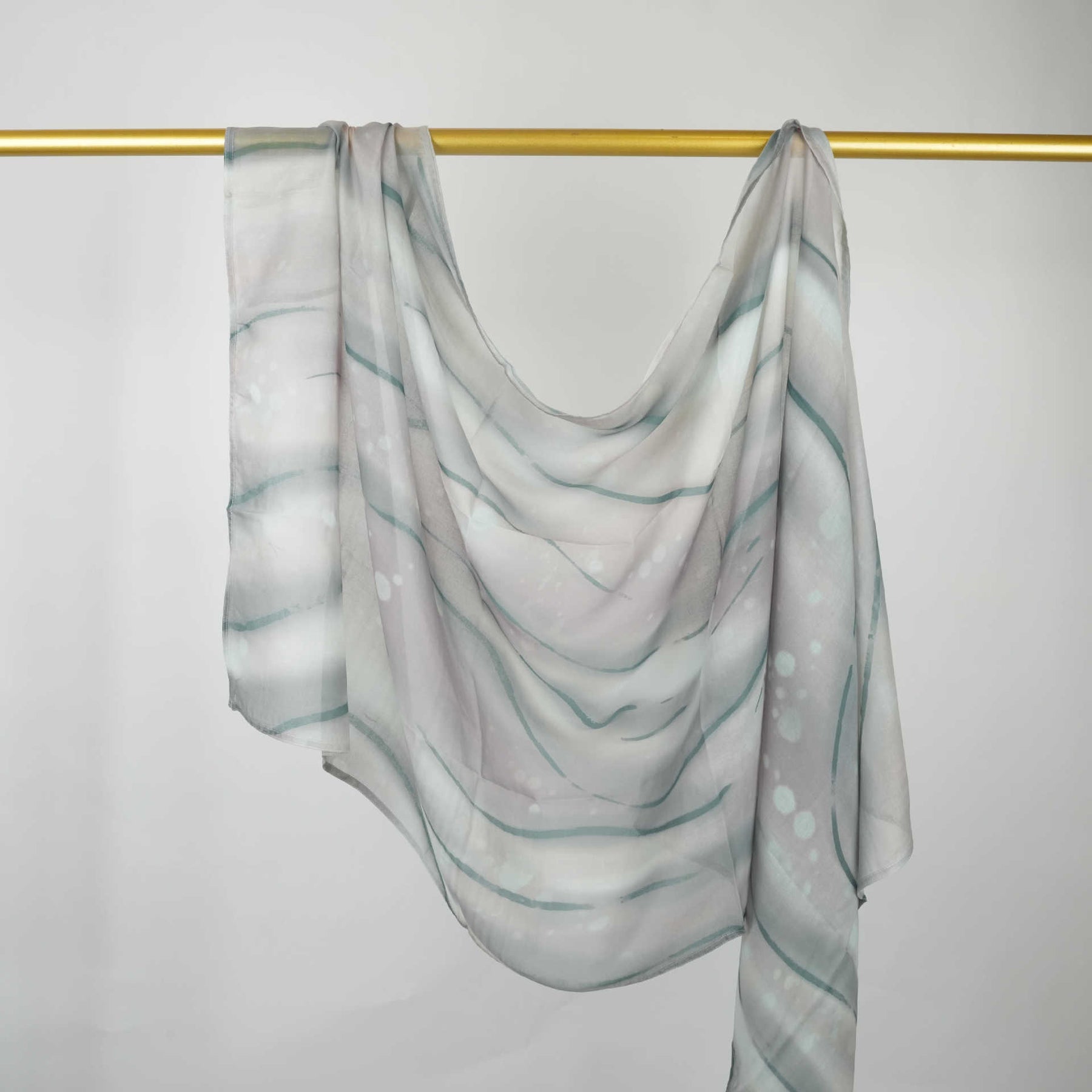 BF007  Polyester-cotton tie-dye watercolor hijab