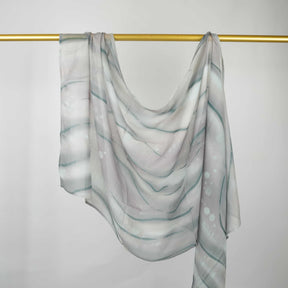 BF007  Polyester-cotton tie-dye watercolor hijab