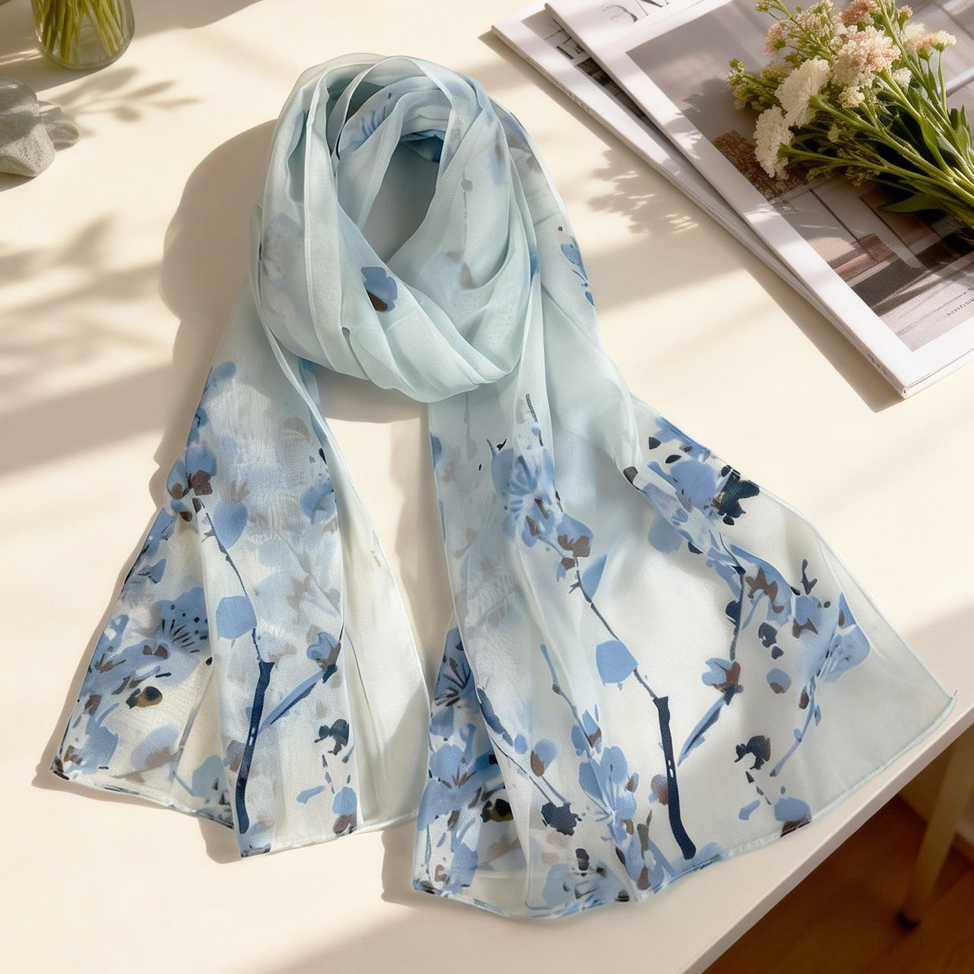 XX2001   Versatile Printed Chiffon Scarf