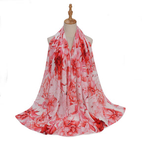 MSL333  New spring and summer pearl chiffon digital printing color scarf New spring and summer pearl chiffon digital printing color scarf