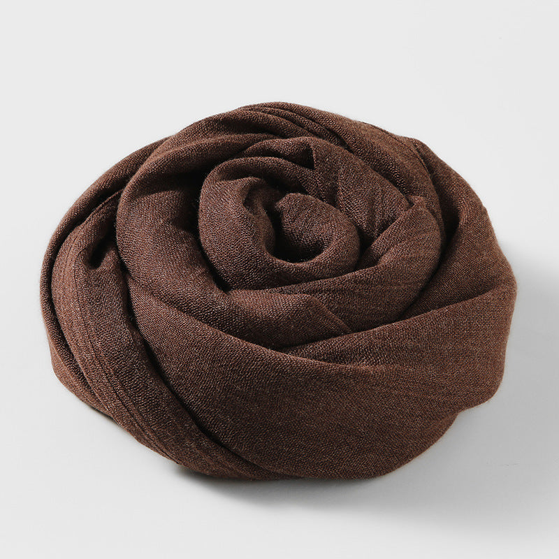 MM02 Women's solid color cotton and linen scarf