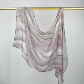 BF007  Polyester-cotton tie-dye watercolor hijab