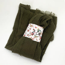 WJ01  Plain Seersucker Crinkle Fringe Edge Large Hijab