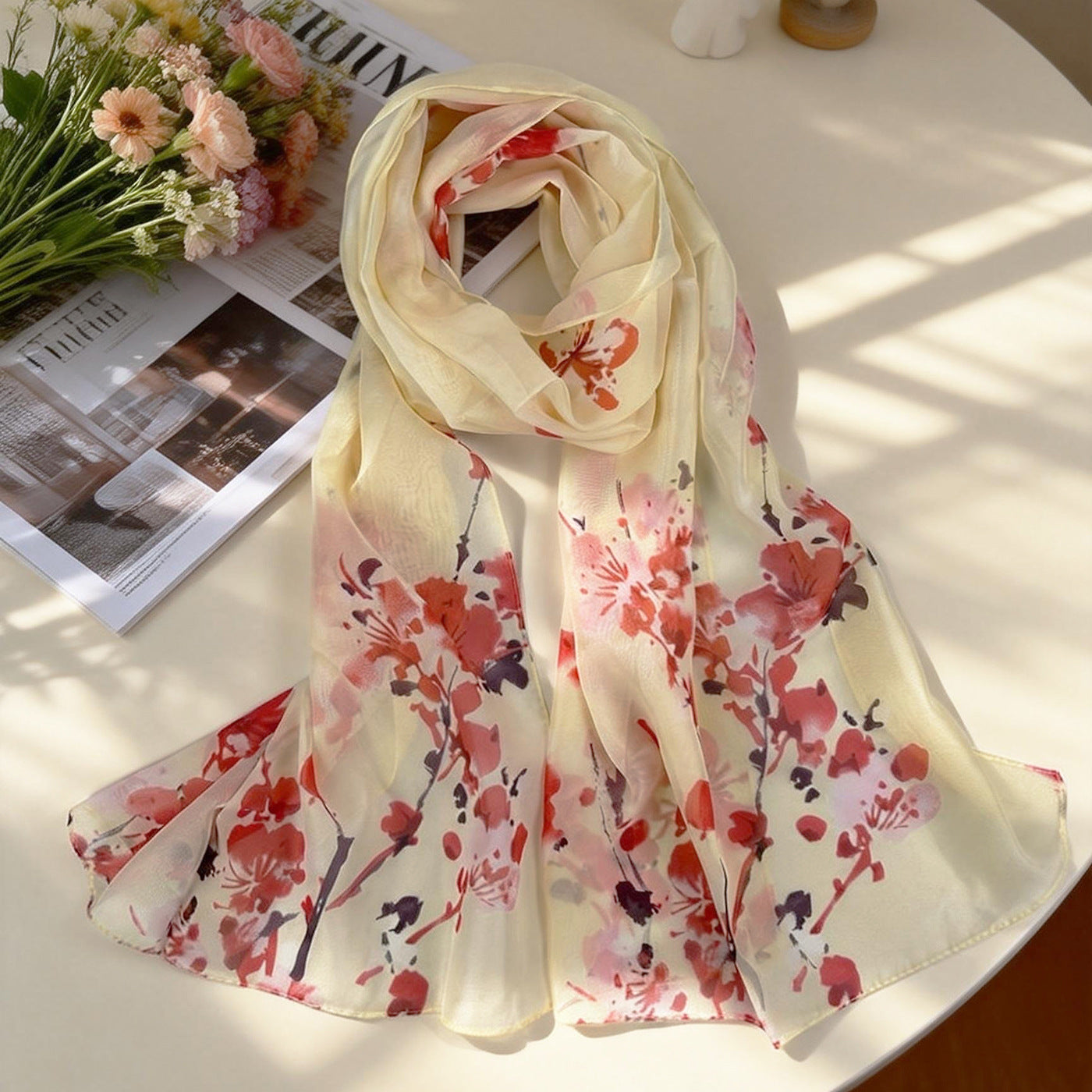 XX2001   Versatile Printed Chiffon Scarf