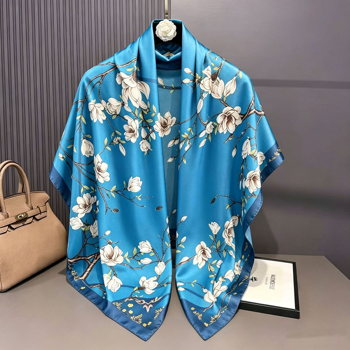 S11001  110*110 cm Printed Silk-Look Large Square Scarf