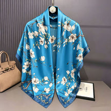 S11001  110*110 cm Printed Silk-Look Large Square Scarf