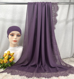 HY002  Elegant Plain Breathable Modal Hijab + Undercap Set