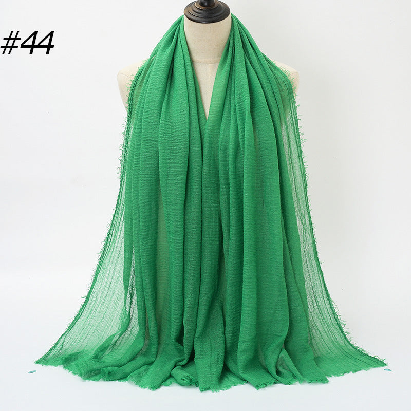 BS414 Plain Crinkled Cotton Hijab