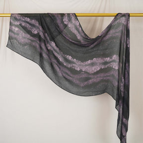 DL001  Modal printed hijab with square corners and rolled hem
