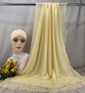 HY002  Elegant Plain Breathable Modal Hijab + Undercap Set