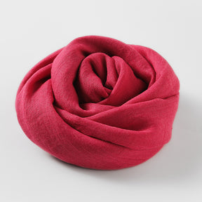 MM02 Women's solid color cotton and linen scarf