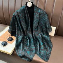 S11001  110*110 cm Printed Silk-Look Large Square Scarf