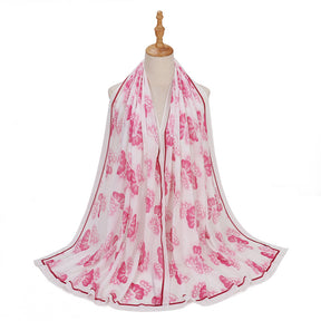 MSL333  New spring and summer pearl chiffon digital printing color scarf New spring and summer pearl chiffon digital printing color scarf