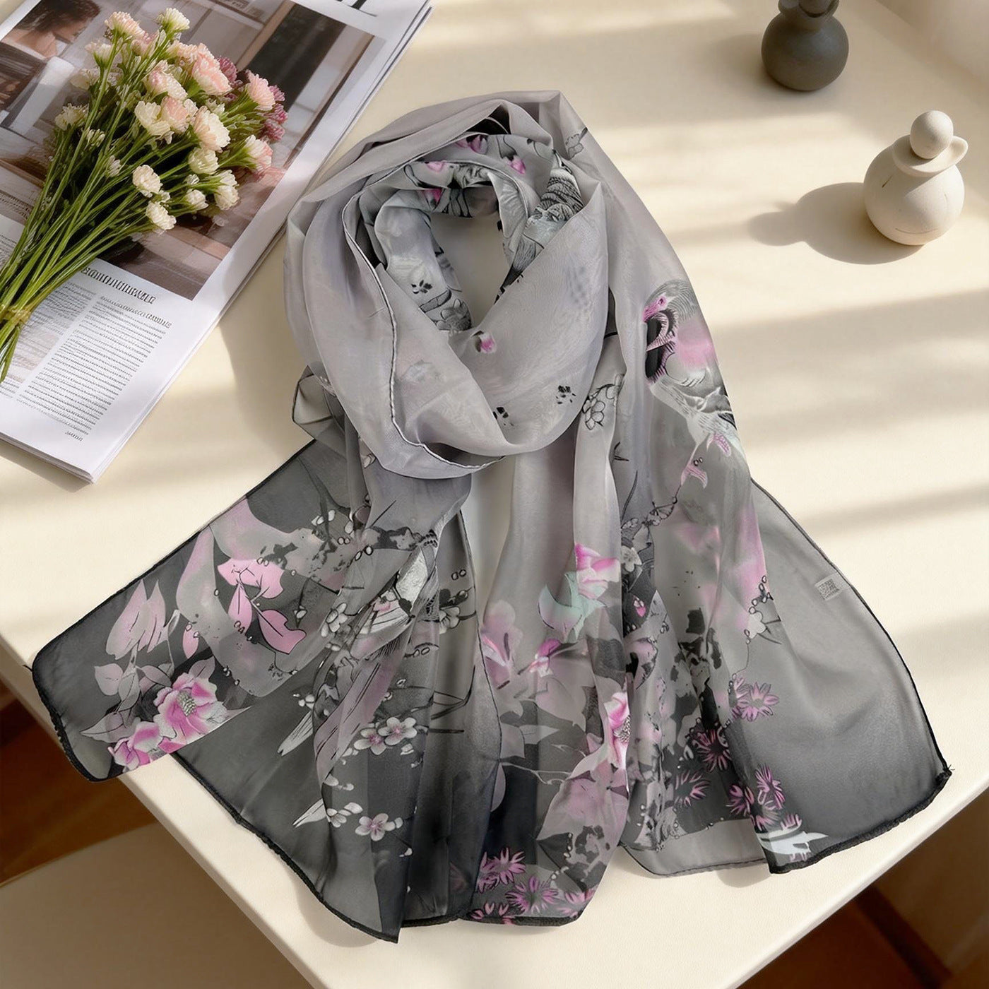 XX2001   Versatile Printed Chiffon Scarf
