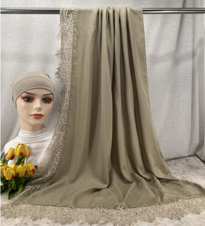 HY002  Elegant Plain Breathable Modal Hijab + Undercap Set