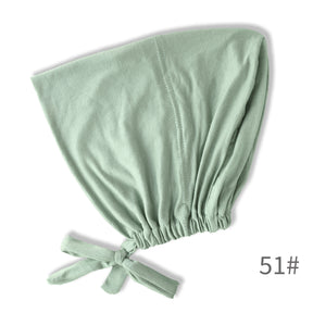 BD-01  Adjustable mercerized cotton jersey strap Muslim hat bottom cap