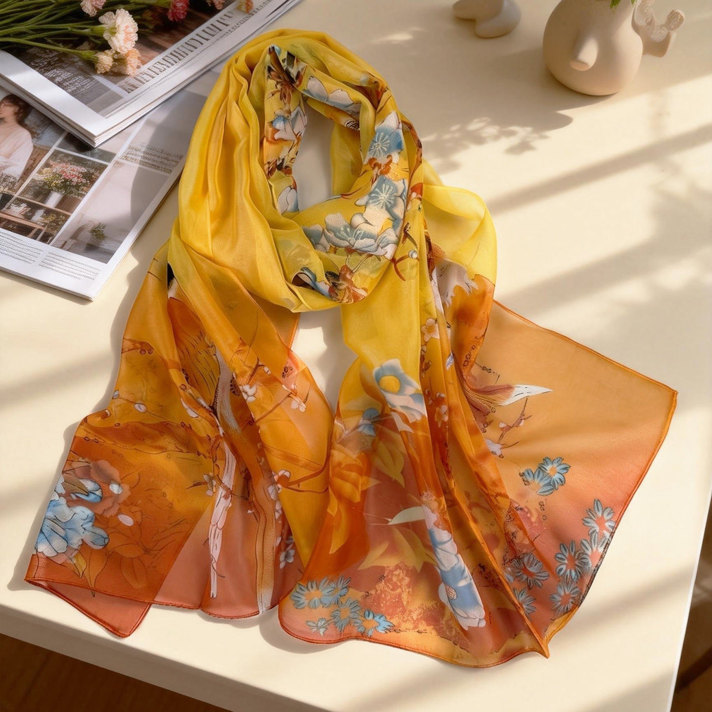 XX2001   Versatile Printed Chiffon Scarf