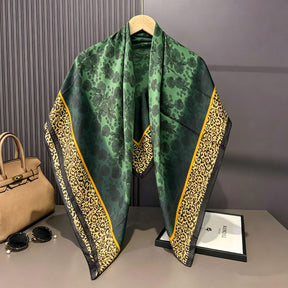 S11001  110*110 cm Printed Silk-Look Large Square Scarf