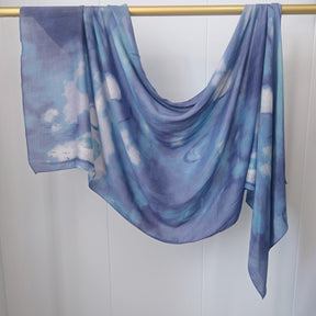 JB020  Fashion Single Stitch Printed Modal Hijab