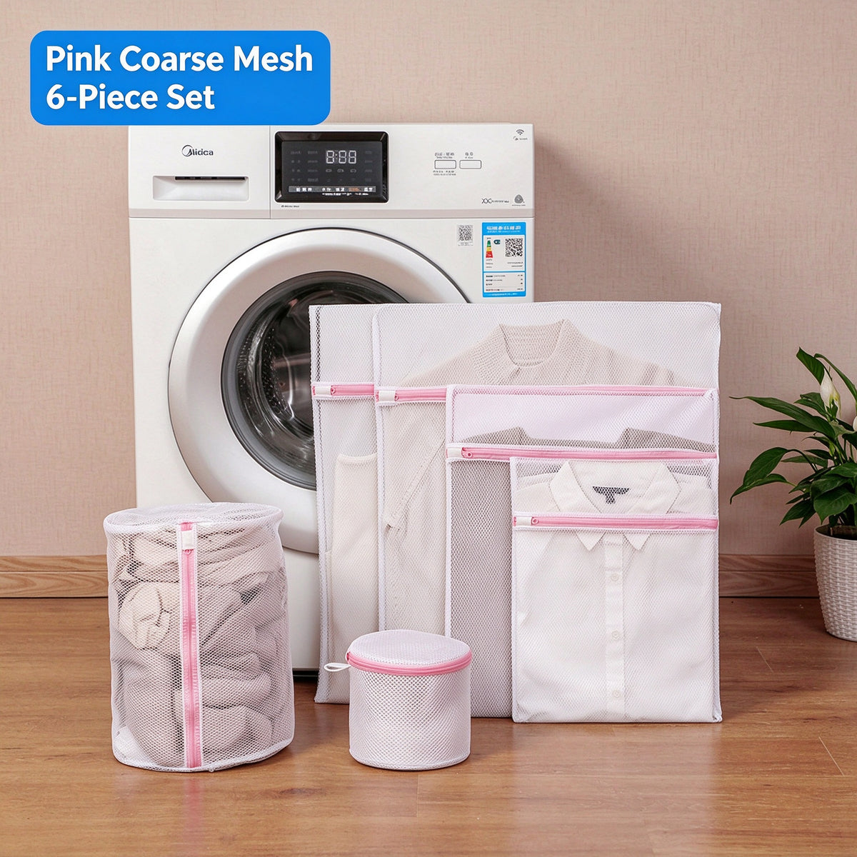 Thickened Chunky Fine Laundry Polyester Mesh Bag - Color Option