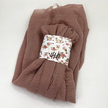 WJ01  Plain Seersucker Crinkle Fringe Edge Large Hijab