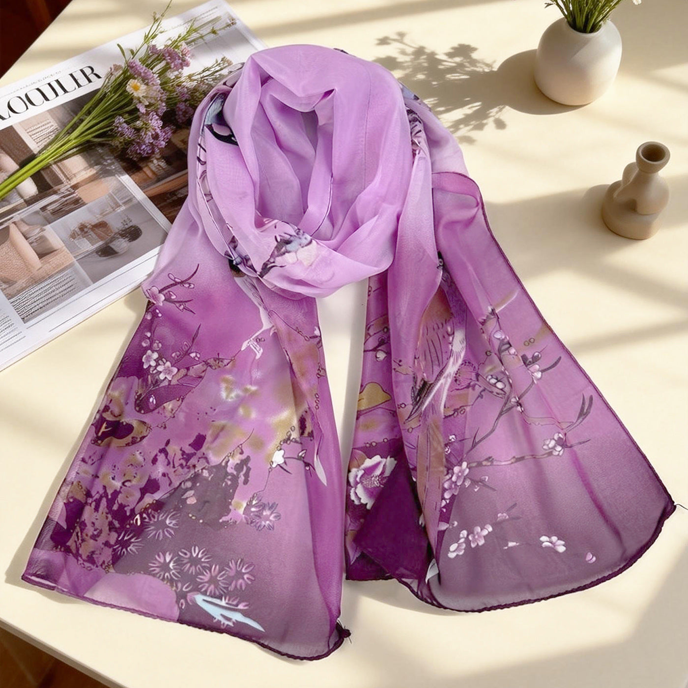 XX2001   Versatile Printed Chiffon Scarf