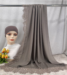 HY002  Elegant Plain Breathable Modal Hijab + Undercap Set