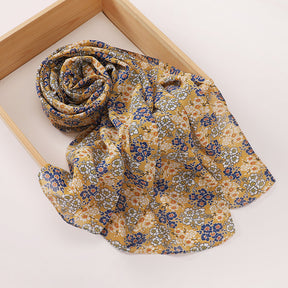 MSL358  Rose flower print hijab (MOQ:2 pieces)