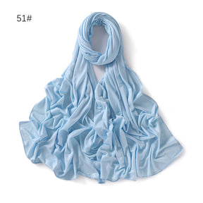 YZ101  Small-Size Plain Mercerized Cotton Jersey Hijab