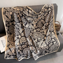 S11001  110*110 cm Printed Silk-Look Large Square Scarf