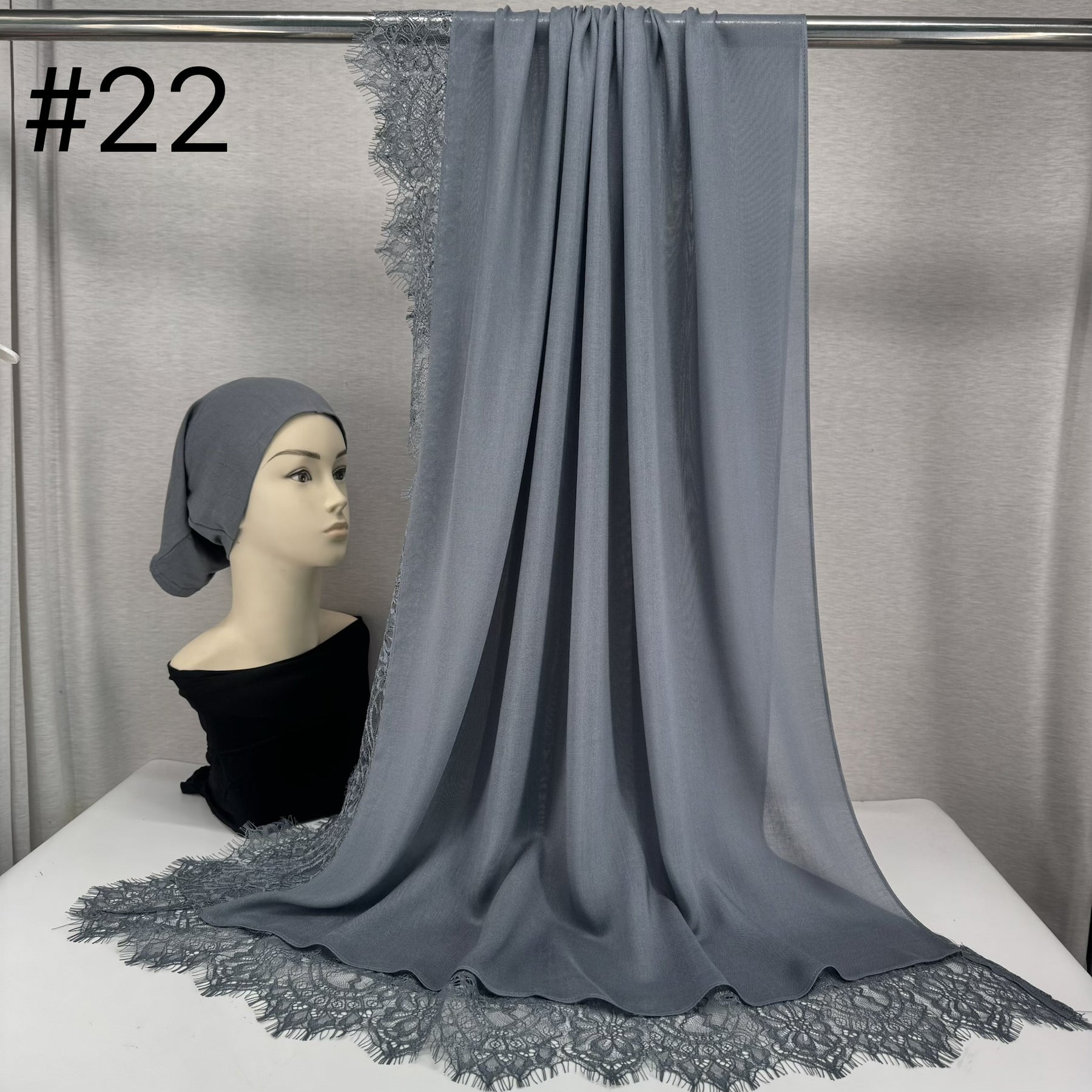 HY002  Elegant Plain Breathable Modal Hijab + Undercap Set