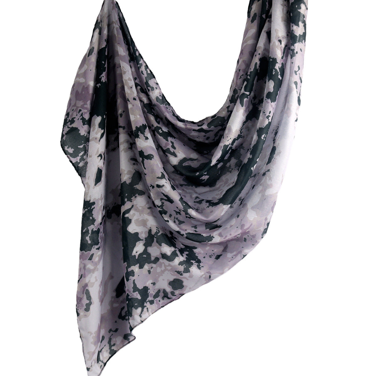 WJ001  Printed Tie-Dye Polyester Long Hijab