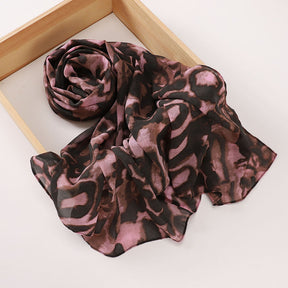 MSL358  Rose flower print hijab (MOQ:2 pieces)